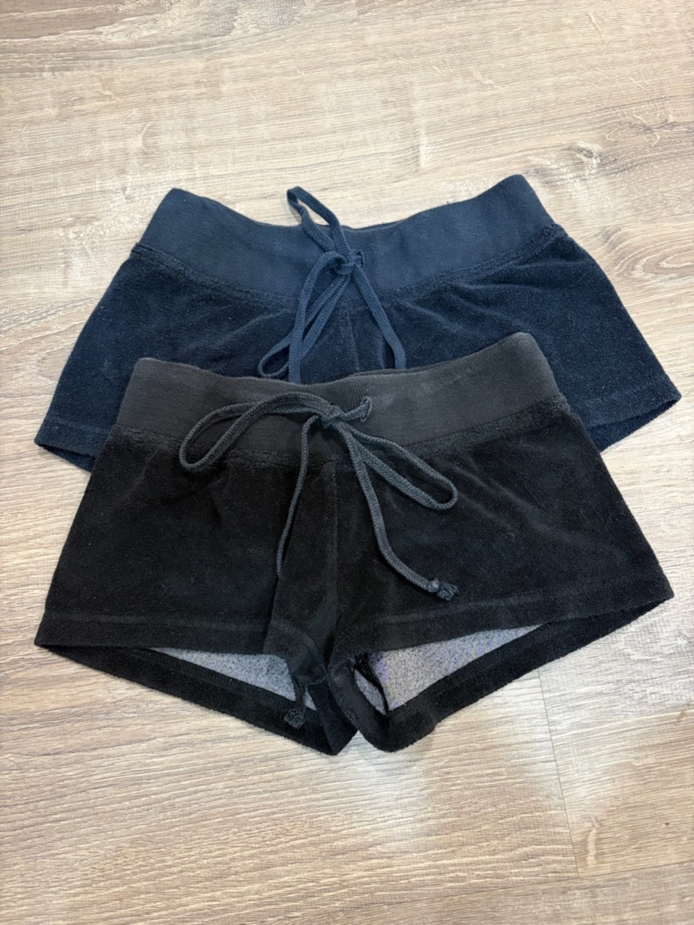 2 pairs of Hard Tail Forever shorts.  Size XL.  Navy blue and black.